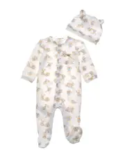 Mayoral Bunny Print Babygrow Hat
