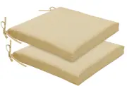 St Barts Outdoor Seat Pad Cushions - Cream ( Sets of 2 )