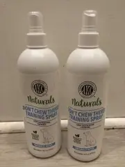 2 Bottles AKC Naturals Don't Chew There Training Spray Stop Destructive Chewing