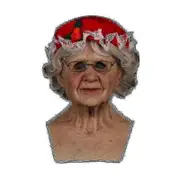 Christams Mask Santa Claus Full Head Latex Mask Face Human Mask Cosplay F