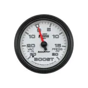 Autometer Phantom II 2-5/8in Boost Vacuum Gauge 30in/Hg 20PSI Mechanical AU7801