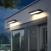 LED Wall Sconce Lighting Fixture Antique Wall Sconce IP65 Liner Design External Waterproof Rustproof Aluminum Wall Lamp Lantern Courtyard Garden Balcony Villa
