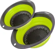" Collapsible Strainers for Kitchen - Collapsible Colander Set of 2 Made of Sili