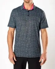 Sunday Swagger Paint Static Short Sleeve Polo Shirt Men Sz 3XL NEW