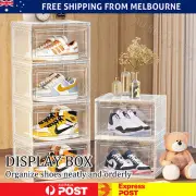 Premium Sneaker Shoe Box Clear Display Case Plastic Stackable Magnetic AU