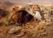 The Buffalo Hunt painting Mousepad Computer Mouse Pad 7 x 9