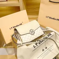 在飛比找蝦皮購物優惠-香港代購 Magic King小MK包包時尚翻蓋 拼色小方包