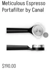 Canal * Meticulous Portafilter * Black