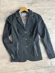 Animo Laury Show Coat NWT IT38 Black With Grey