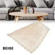 Square Doily White Floral Tablecloth Lace Table Cloth Cover Party 40/60cm