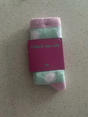 Peter Alexander Ladies Mint /Pink Socks M/L