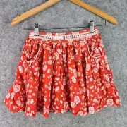 Pumpkin Patch Kids Skirt Girls 8 Rococco Red Camilla Floral Skirt NEW NWT 6859