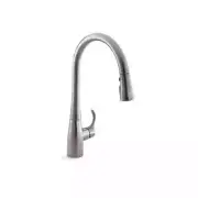 KOHLER Simplice Pull-Down Sprayer Kitchen Faucet w/ Sweep in Vibrant Stainless