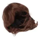 Men Short Light Brown Wig Male Short Straight False Hair Full Wig For Costum PLM