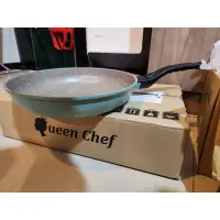 在飛比找蝦皮購物優惠-Queen Chef 韓國礦岩鈦合金鑄造不沾鍋雙鍋 30CM