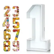 13.78'' Fillable Cardboard Number 1 Tray Charcuterie Number Mache 1 Food Fill...
