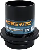 POWERTEC 70191 Screw End Quick Coupler for 2-1/2” Hose – Left-Hand Threaded Adapter, 2-1/4 x 2-1/2"