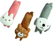 DAFORERAL 3-Pack Catnip Plush Cat Toys, Bunny Puppy Bear Design, Soft Self-Play Chew Toys for Cats and Kittens, 16cm Cuddly Set for Indoor Fun