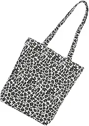 [BESTYASH] Crafted Leopard Print Bag Women's Tote Lady's Shoulder Bag Versatile for Daily Life Black