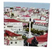 Lisbon Square Portugal Ceramic Tile Trivet Coaster Travel Souvenir 4" x 4"