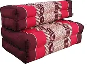 Mango Trees Thai 3-Fold Zafu Meditation Cushion 100% Kapok Fold Out Cushion Yoga Mat