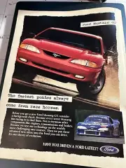 1995 Original Print Ad Of The Ford Mustang GT. Great For Framing