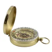 Luminous Brass+ABS Watch Style Military Army Compass Outdoor Camping Keychain