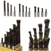 12 Pc 3/4'' Shank Bore C6 Carbide Tip Boring Bar Set
