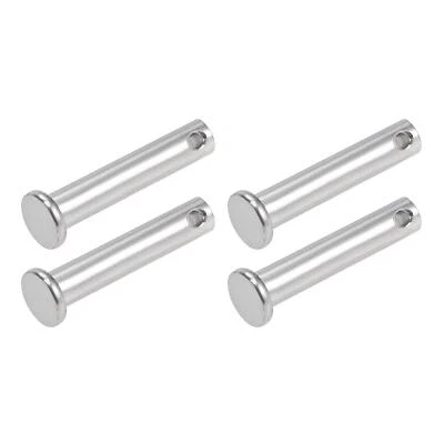 Clevis Pins 8mmx40mm 4Pcs Single Hole Flat Head 304 Stainless Steel Fastener Pin