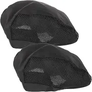[PEPLAYTAL] 2Pcs Unisex Chef Hat Cooking Accessory Breathable Hair Cover for Men and Women Lightweight Hair Net Beanie for Kitchen Work for Chefs Cafes and Restaurants Black