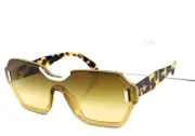RARE New PRADA Hide Beige Havana Women Square Sunglasses SPR 15T PR 15TS VIR 1G0