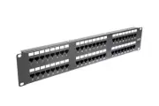 48 Port Cat6 110 2RU Rack Mount Punch Down Patch Panel - Lifetime Warranty