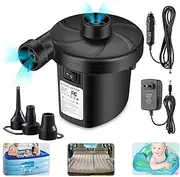 Cozioz Air Pump for Air Mattresses and Inflatables, Quick Fill Inflator/Deflator for Camping, Inflatable Boats, Pools, Water Toys, and Air Beds