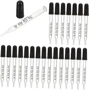 PLAFOPE 30Pcs Glass Liquid Droppers Essential Oil Dropper Pipettes for Medicine and Oils for Precision Dropping and Measurement