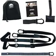 Bodyweight Trainer Kit - Suspension Resistance Training Straps for Full Body Workouts at Home- Black 2