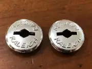 Raleigh Crank Caps - Chrome - old school bmx