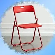 Plastic Folding Chairs, Commercial Portable Folding Seat, Indoor Outdoor Foldable Stool Chair with Metal Frame for Home Office Wedding Party(Red)