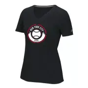 Adidas Women's Black "Create Your Stage" Climalite V-Neck T-Shirt CA7935