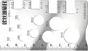 Bolt Thread Checker, Screw Measurement Ruler, Multifunctional Bit Thread Craft Bolt Measuring Gauge for Home Industry Repair