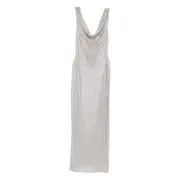 [Giuseppe Di Morabito] Giuseppe Di Morabito Cowl-neck Sequin Dress 38 IT SILVER/NEUTRALS