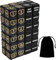 48 Pcs Abilities Keywords Counter Dice Black Shield MTG Dice Counters Bulk Buff Tokens D6 Dice Set for Magic The Gathering, MTG, TCG, Card Games Accessories
