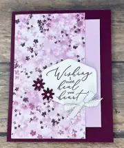 Stampin Up Card Kit sympathy Wishing I could heal your heart friendship 4 Cards