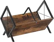 Vinyl Record Storage Rack, 80-100 LP Capacity, 1 Tier, Rustic Brown