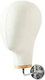 LeeQinersw Wall Mounted Manikin Head Display for Wigs And Hats in Home Or Salon , 15cm Silver