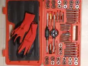 OMT Metric & Sae Tap and Die Tool Kit Set 60 pc with Case Threader NEW
