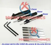 MINI LATHE PARTING CUT OFF TOOL HOLDERS KIT 9X BLADES UNIMAT EMCO BOXFORD MYFORD
