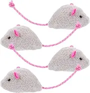 BESPORTBLE 4pcs Realistic Plush Mouse Cat Interactive Teething for Indoor Cats Safe Durable Pet Plush Stuff for Exercise Self Entertainment for Playtime