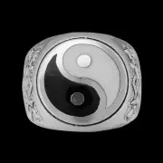 Yin Yang Ring, 925 Sterling Silver Ring, Navajo Ring, Native American...