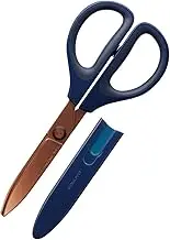 Kokuyo scissors SAXA titanium glueless blade navy blue Hasa -PT280DB