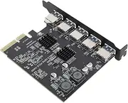 PCIe to USB 3.2 Gen 2 Card, 5 Type A Ports USB C PCIe Card, 10Gbps PCI Express Expansion Card, for ASMedia ASM3142, for Windows 7 10 11, for Linux